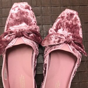 Toms- Rose pink velvet bow